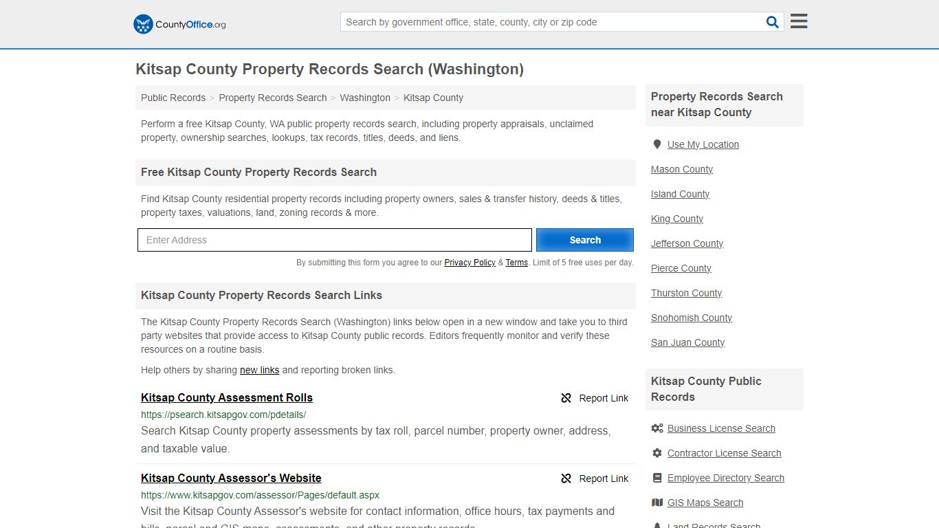 Kitsap County Property Records Search (Washington) - County Office